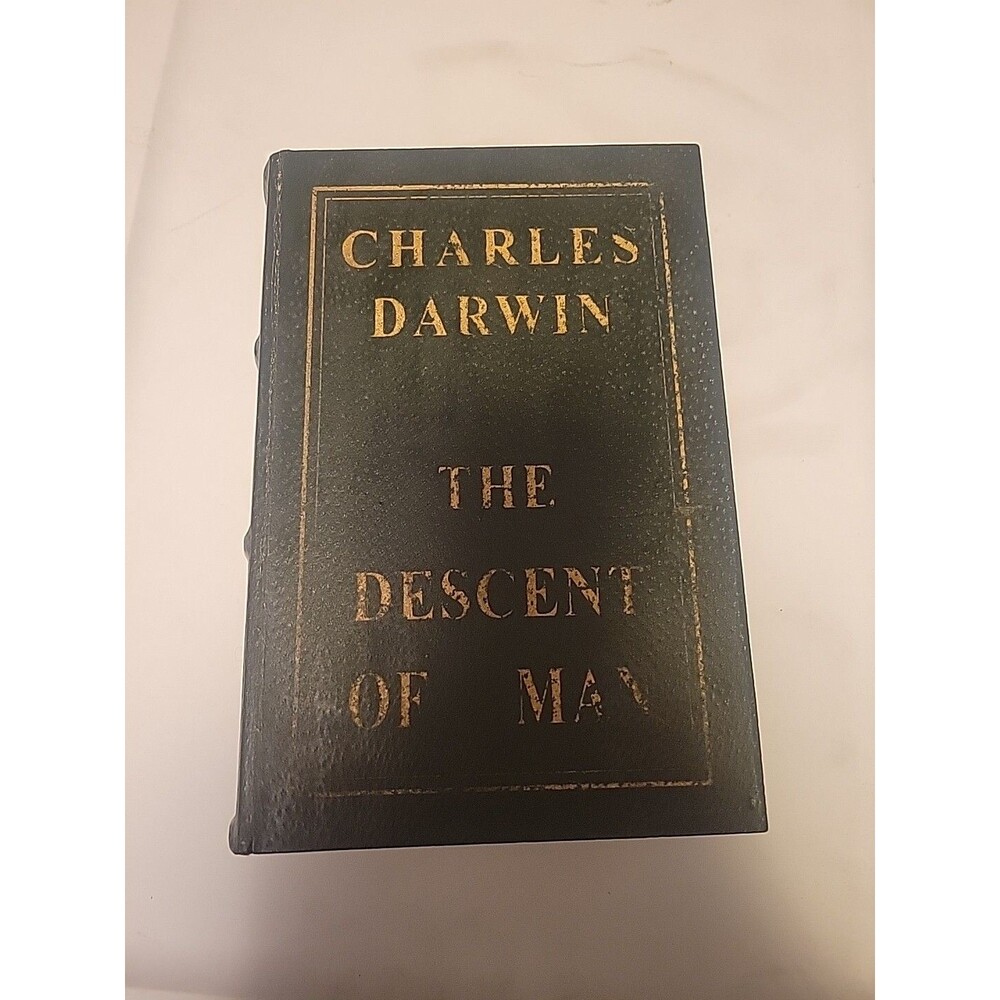 Hidden Secret Storage Book Charles Darwin The Descent Of Man Green Jewelry Money